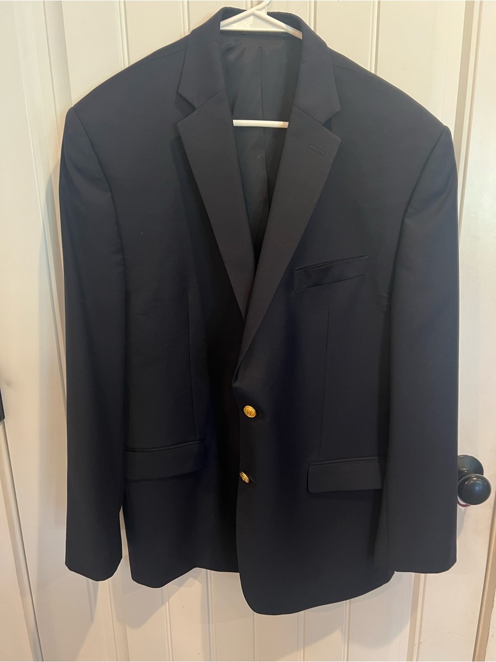 Lauren Ralph Lauren Navy wool blazer Goldcrest buttons 44R preppy
